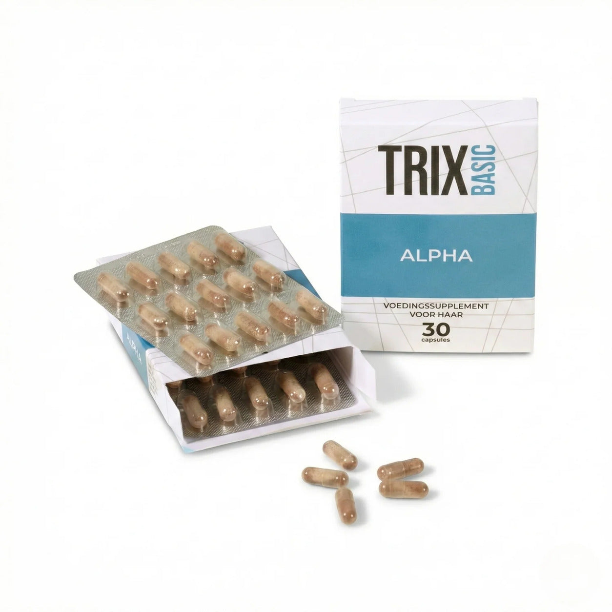 Verpakking en capsules van TRIX Basic Alpha